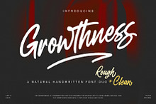 Growthness Handwritten Font Duo