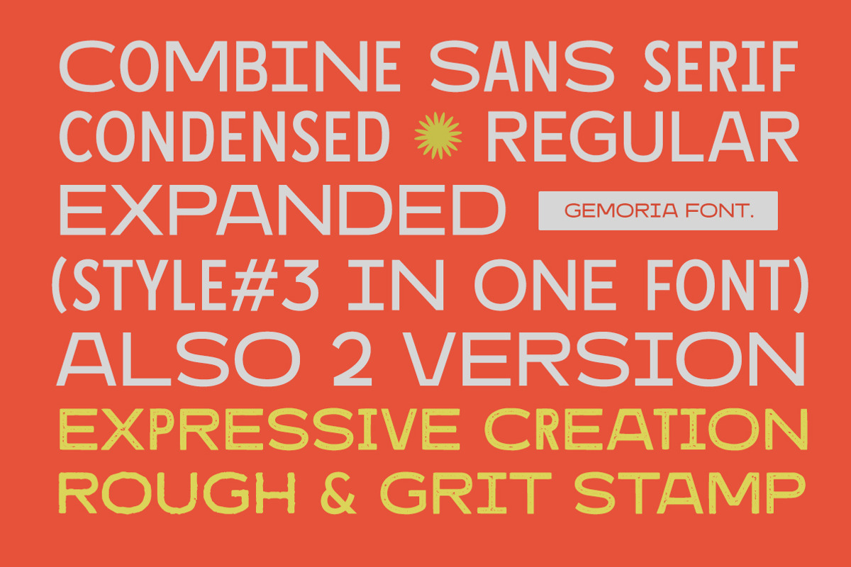 Gemoria Sans Serif Combination, a Sans Serif Font by Letterhend Studio (Photo 9 of 11)