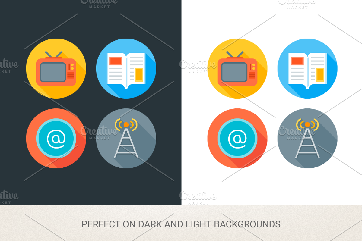 Round media icons preview 4