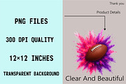 Splash American Football Ball Clipar, an Illustration by SVGArt (Thumbnail 7 of 8)