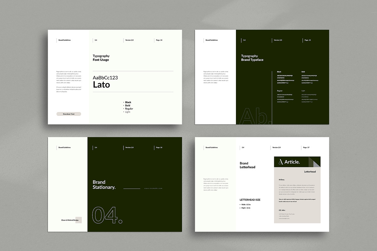 Brand Guideline Landscape Template, a Brochure Template by TemplateFolio-Shop (Photo 8 of 15)