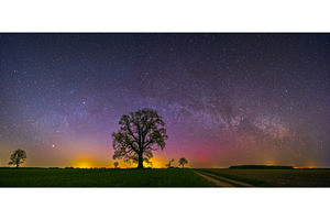 Landscape with Milky way galaxy, a Nature Photo by Lukas Jonaitis SHOP