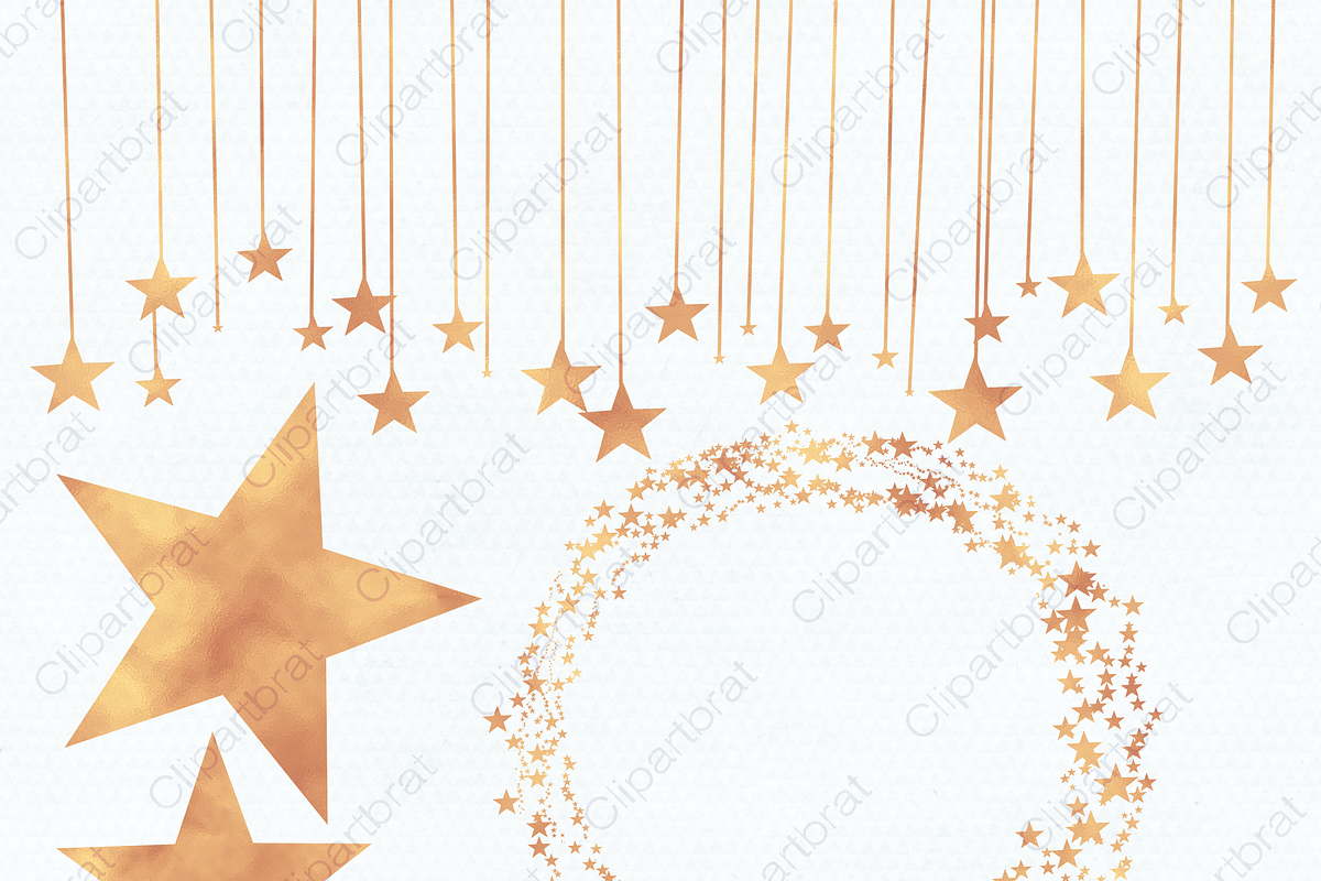 Orange Watercolor Star Clipart, an Object Illustration by ClipartBrat Graphics (Photo 4 of 5)