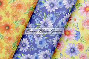 Watercolor Flowers Seamless Patterns, an Illustration by OlDm_Shop (Thumbnail 6 of 10)