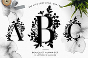 Bouquet Floral Alphabet - Vector SVG, an Object Graphic by Tommy & Tilly Design (Thumbnail 1 of 5)