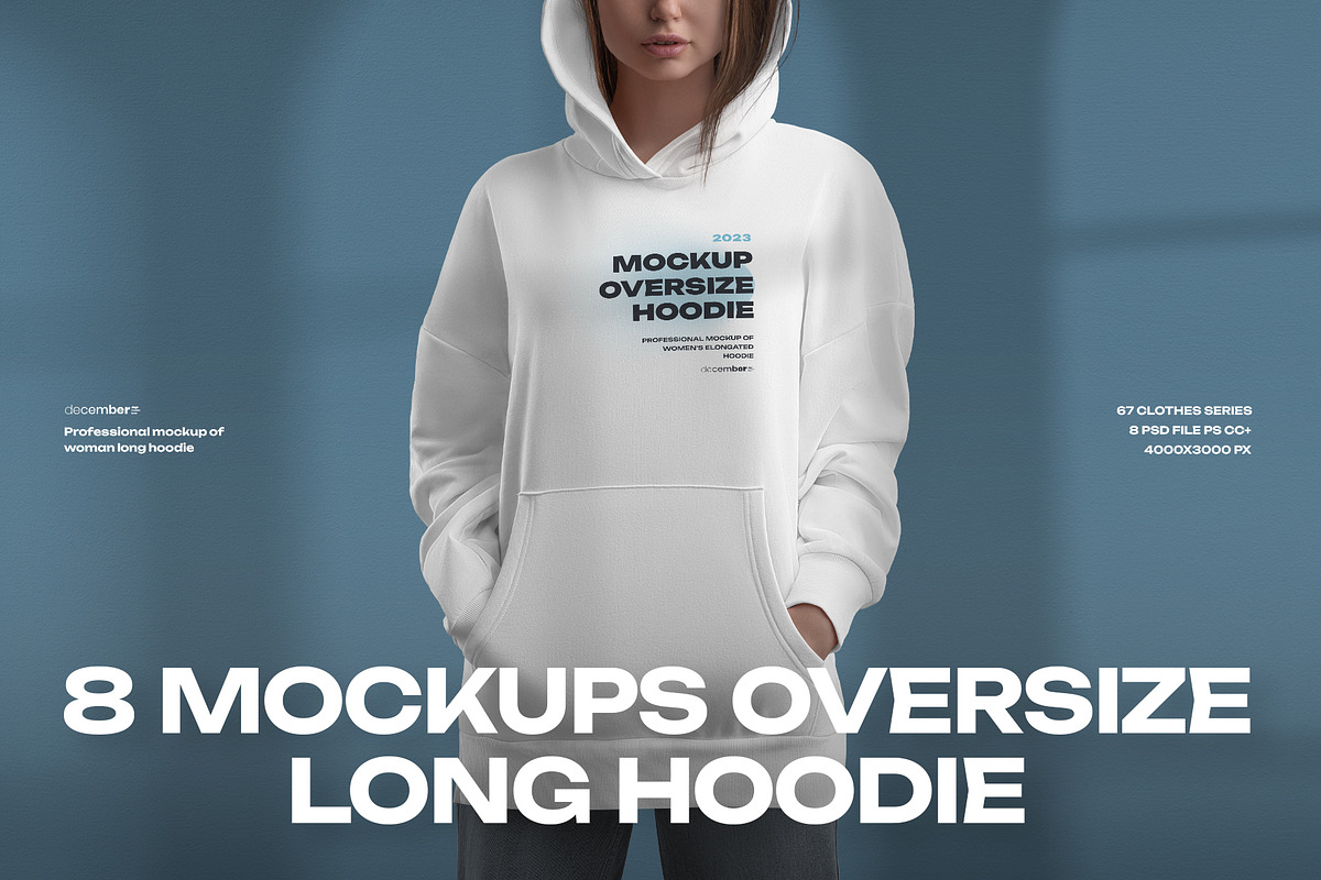 Mockups Woman Oversize Long Hoodies, a Hoody Mockup by Grow Design Craft Studio (Photo 1 of 9)