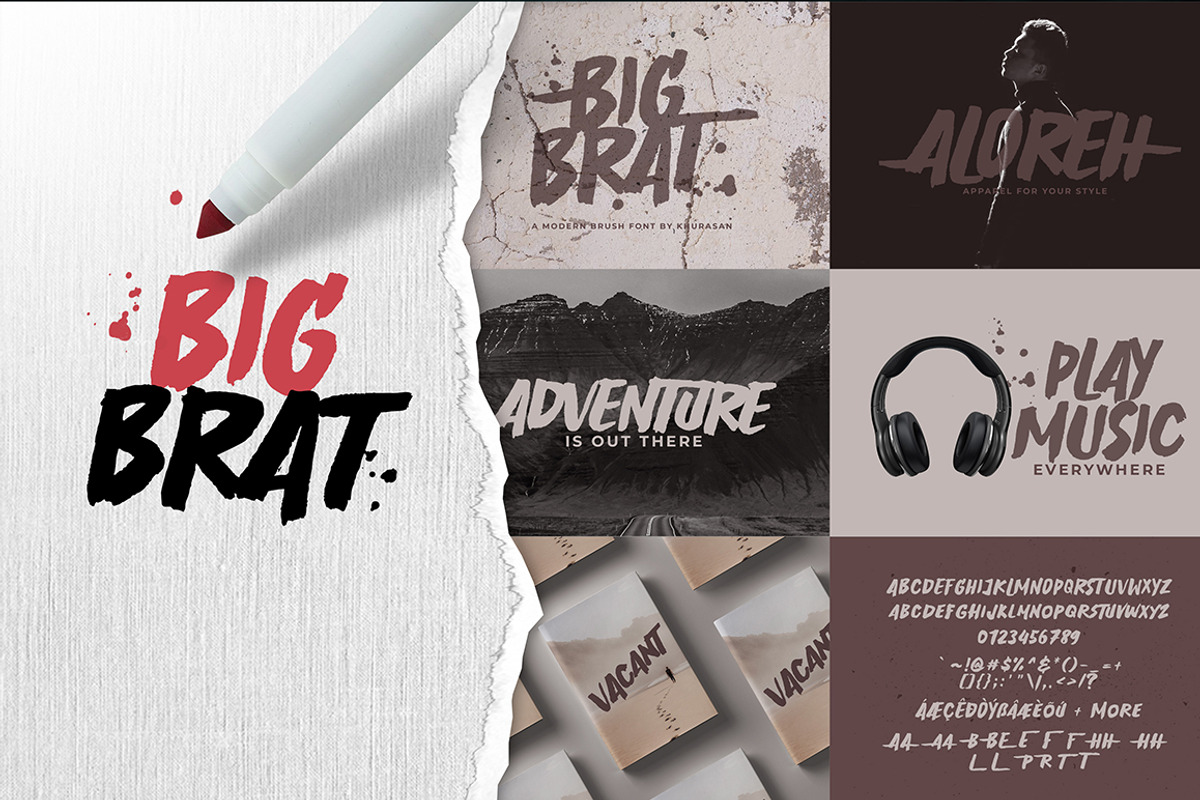 Brush Brat Font Bundle, a Handwritten Font by khurasan (Photo 2 of 6)