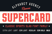 SUPERCARD FONT FAMILY, a Font by Alphabet Agency (Thumbnail 1 of 6)