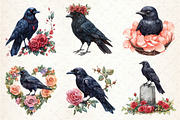 Creepy Crow Clipart, an Illustration by Dream Creation (Thumbnail 5 of 7)