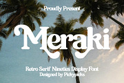 Meraki – Retro Serif Display Font, a Serif Font by PickyPicks (Thumbnail 1 of 12)