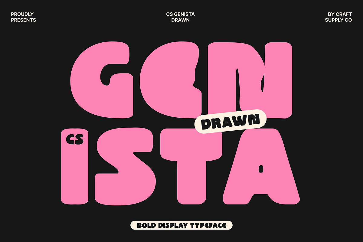 CS Genista Drawn, a Sans Serif Font by Craft Supply Co. (Photo 1 of 8)