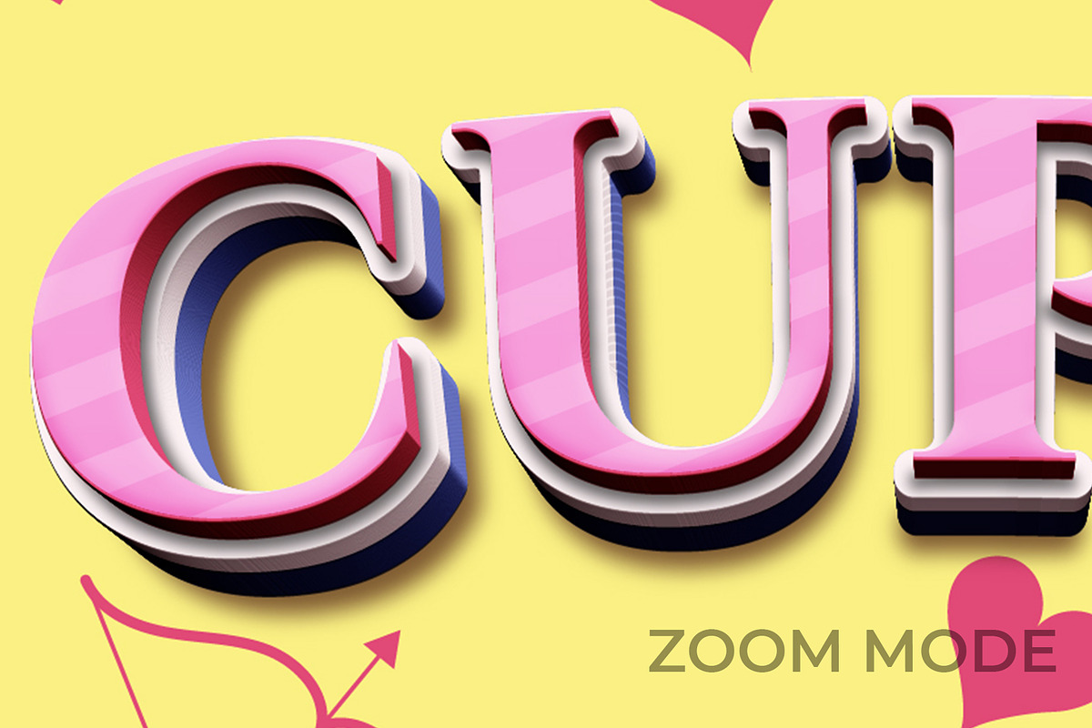 Valentine Text Effect 3D Style, a Layer Style Add-On by Mockmenot (Photo 3 of 3)