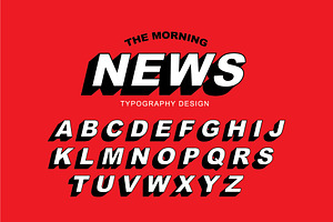 2d typography design vector