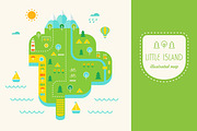 Resort Island Illustrated Map, an Illustration by Julia Batsheva (Thumbnail 2 of 2)