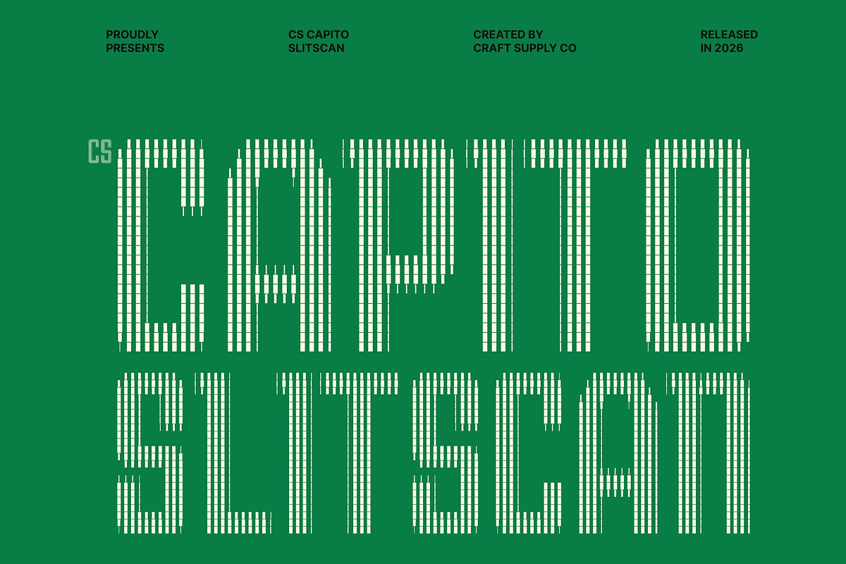 CS Capito Slitscan, a Sans Serif Font by Craft Supply Co. (Photo 1 of 8)