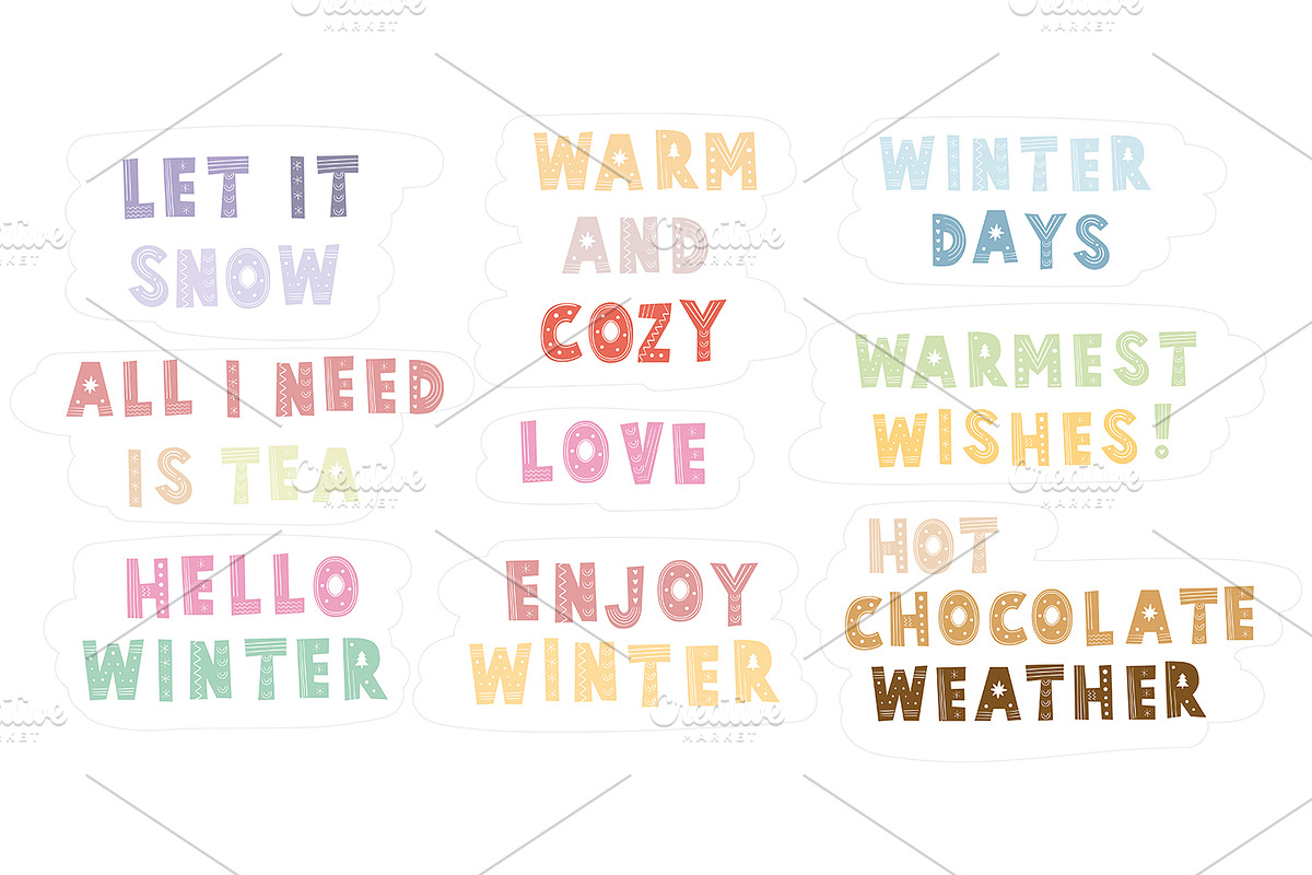 Hello Winter Typography, a Symbol Font by Alice_Evans (Photo 9 of 11)