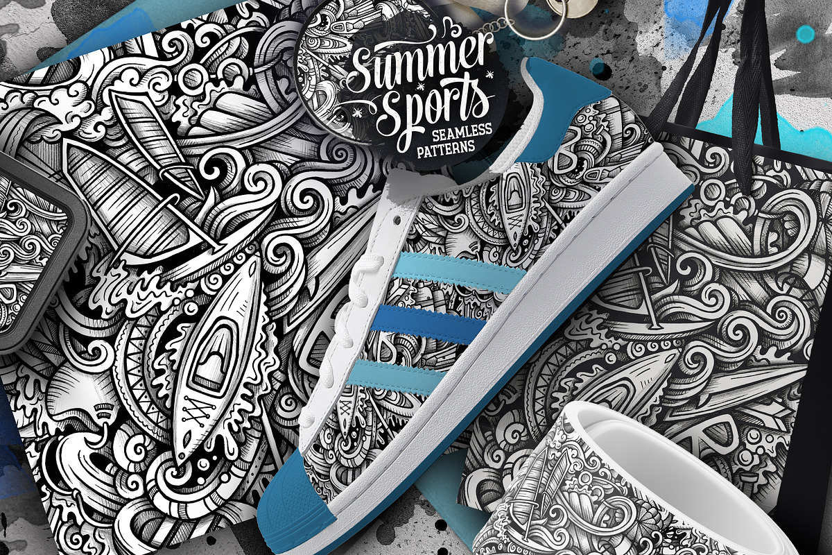 Summer Sport Graphics Patterns, a Pattern Graphic by BALABOLKA (Photo 3 of 7)