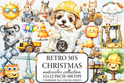 Cute Construction Watercolor Clipart, an Illustration by Libby Wishes (Thumbnail 1 of 7)