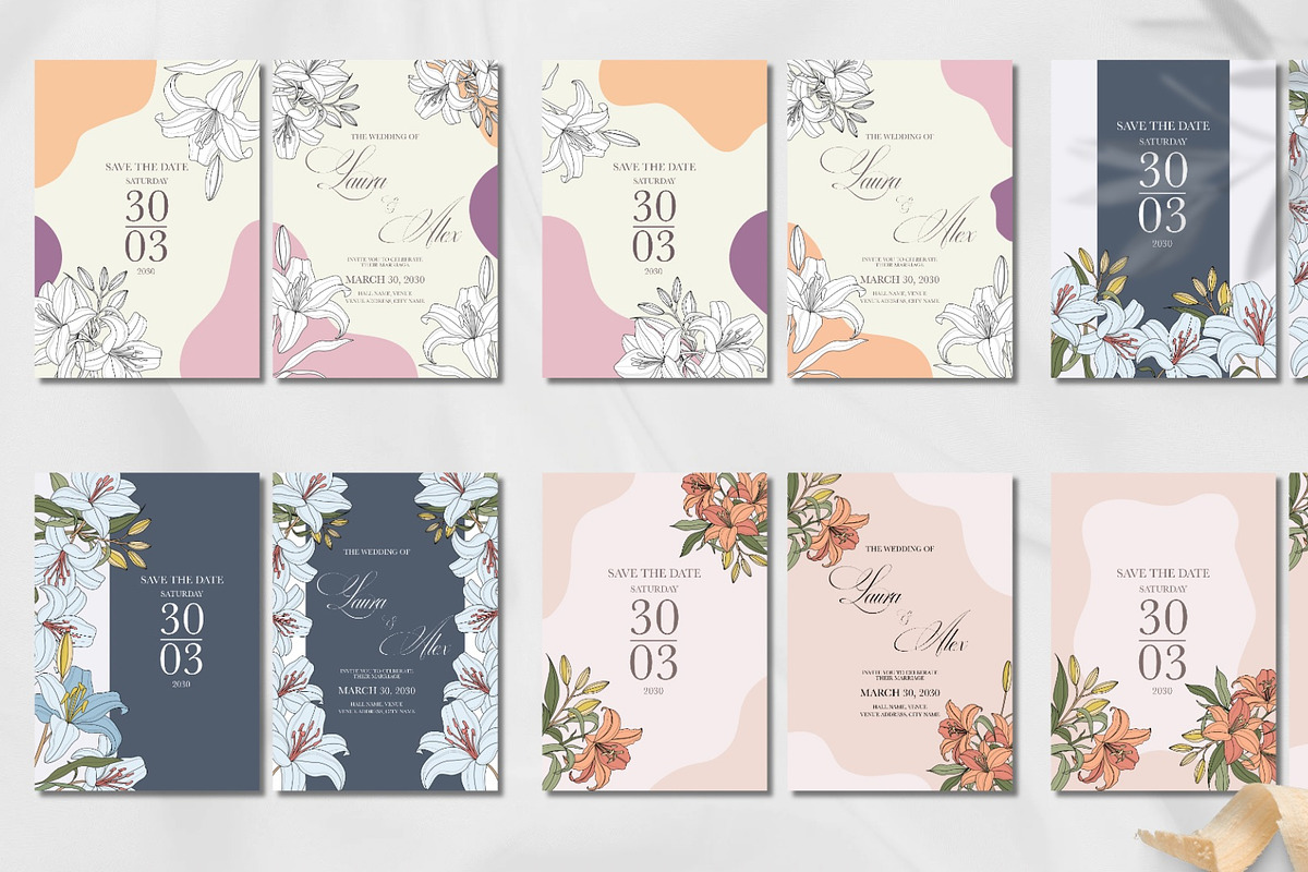 48 Vintage Floral Wedding Cards, an Invitation Template by Adora ARTS (Photo 6 of 8)