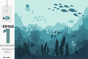 Cute animals. Underwater World, a Background Graphic by Noli Molly Store (Thumbnail 11 of 12)