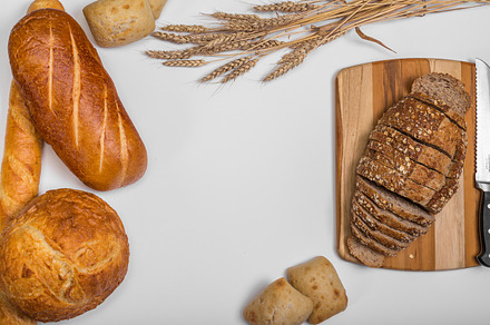 Bread header background containing baked, bread, and calorie