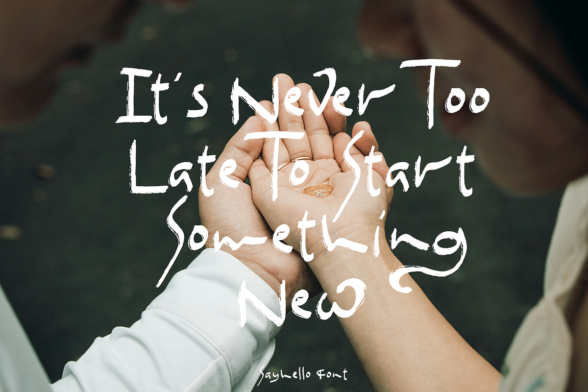Sayhello Brush Font, a Handwritten Font by madeDeduk (Photo 2 of 8)