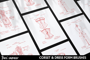 Corset & Dress Form Patent Brushes 2