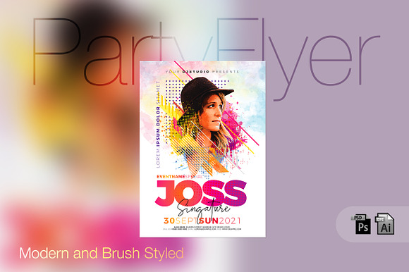 Modern Party Flyer preview 2