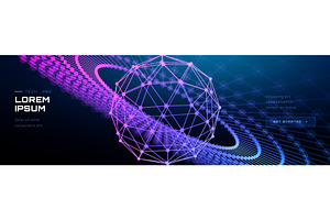 Data ai background for particle, a Technology Illustration by RDShop