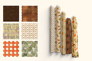 Autumn Hand drawn Seamless Patterns, a Pattern Graphic by Pattern + watercolor (Thumbnail 2 of 13)