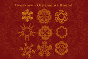 100 Retro Flower Ornaments, a Brush Add-On by xresch (Thumbnail 8 of 12)