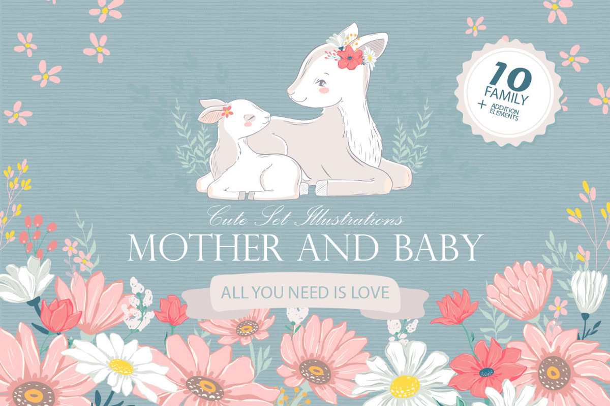 Mother and baby., an Animal Illustration by Luba Vega (Photo 1 of 11)
