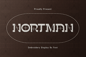 Nortman - Embroidery Display BX Font, a Sans Serif Font by overlaytemplates