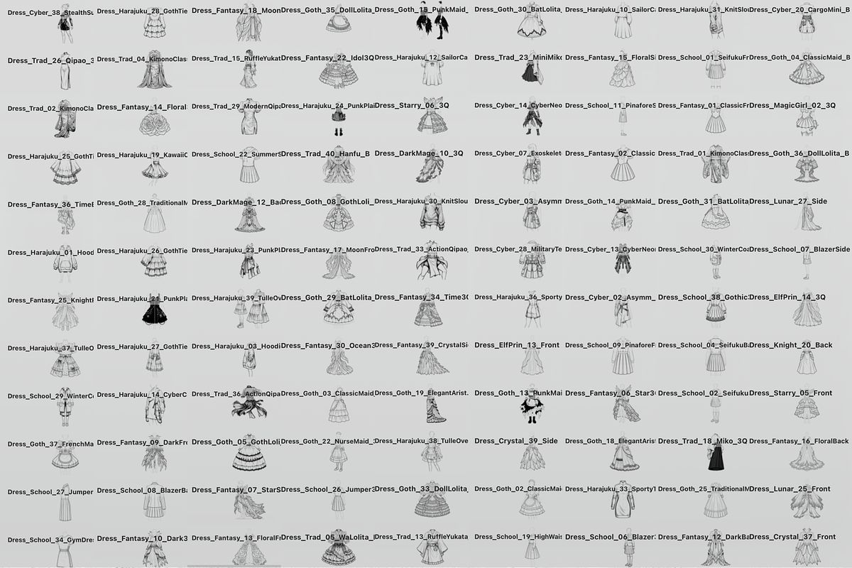 250 Dress Procreate Stamp Brushes, a Brush Add-On by Selentaori Studio (Photo 2 of 12)