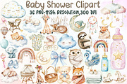 Baby Shower Clipart,Boho Nursery Cli, an Illustration by Sublimation Artist (Thumbnail 1 of 6)