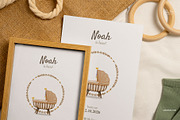 Boho-Brown Birth Announcement, a Card Template by SabaIslam.Studio (Thumbnail 4 of 8)