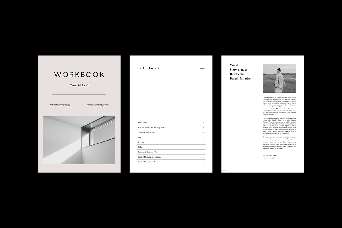 Editorial & Workbook Template Canva, a Presentation Template by Studio Provo (Photo 2 of 7)
