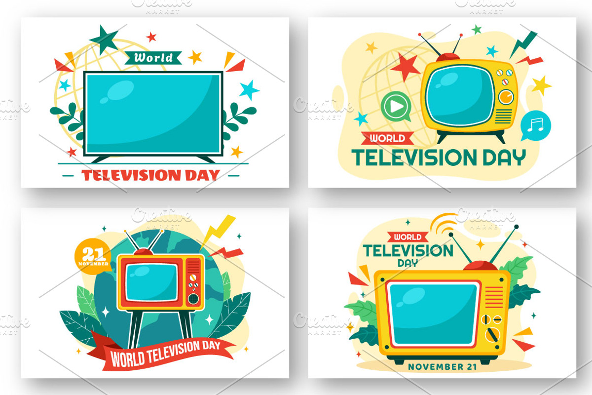 13 World Television Day Illustration, a Technology Illustration by denayunebgt (Photo 4 of 4)