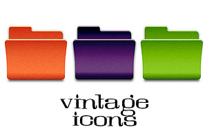 Vintage Folder Icons