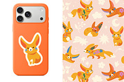Fennec Foxes – Patterns & Stickers, a Pattern Graphic by PenguinHouse (Thumbnail 4 of 8)