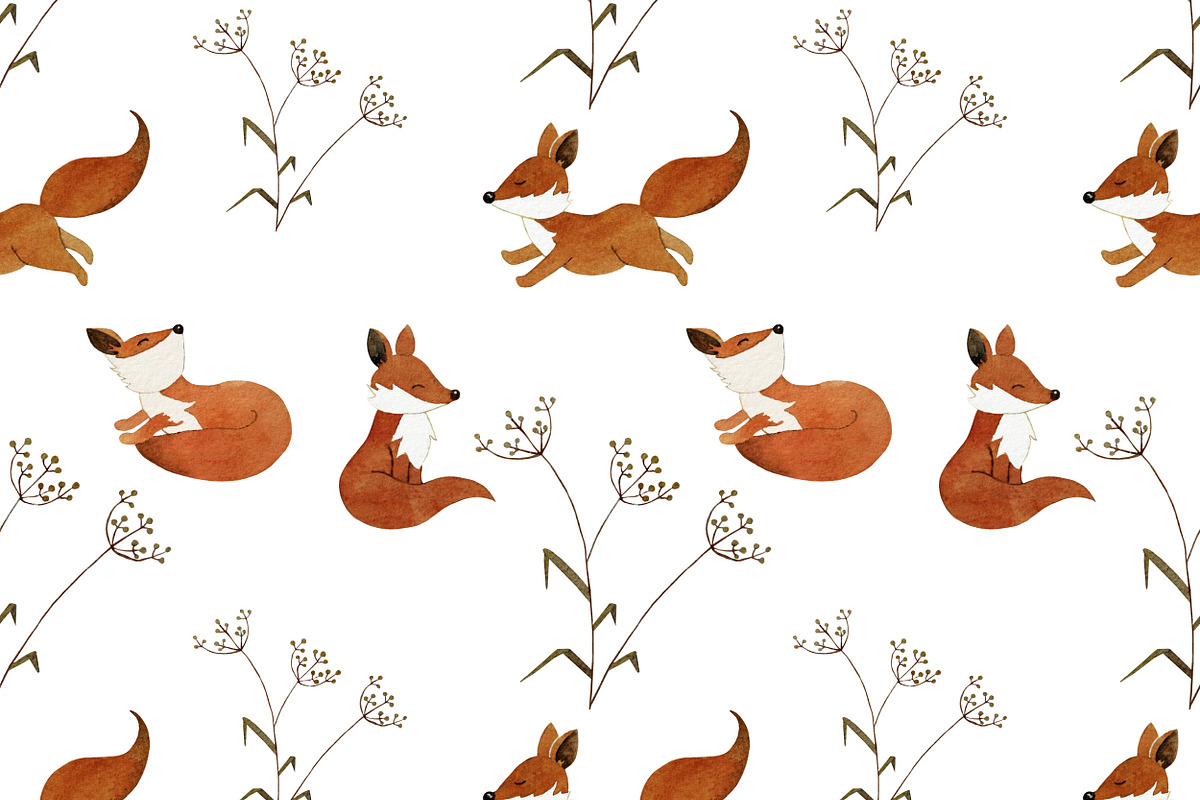 Watercolor Foxes, an Illustration by Pretty light (Photo 3 of 5)