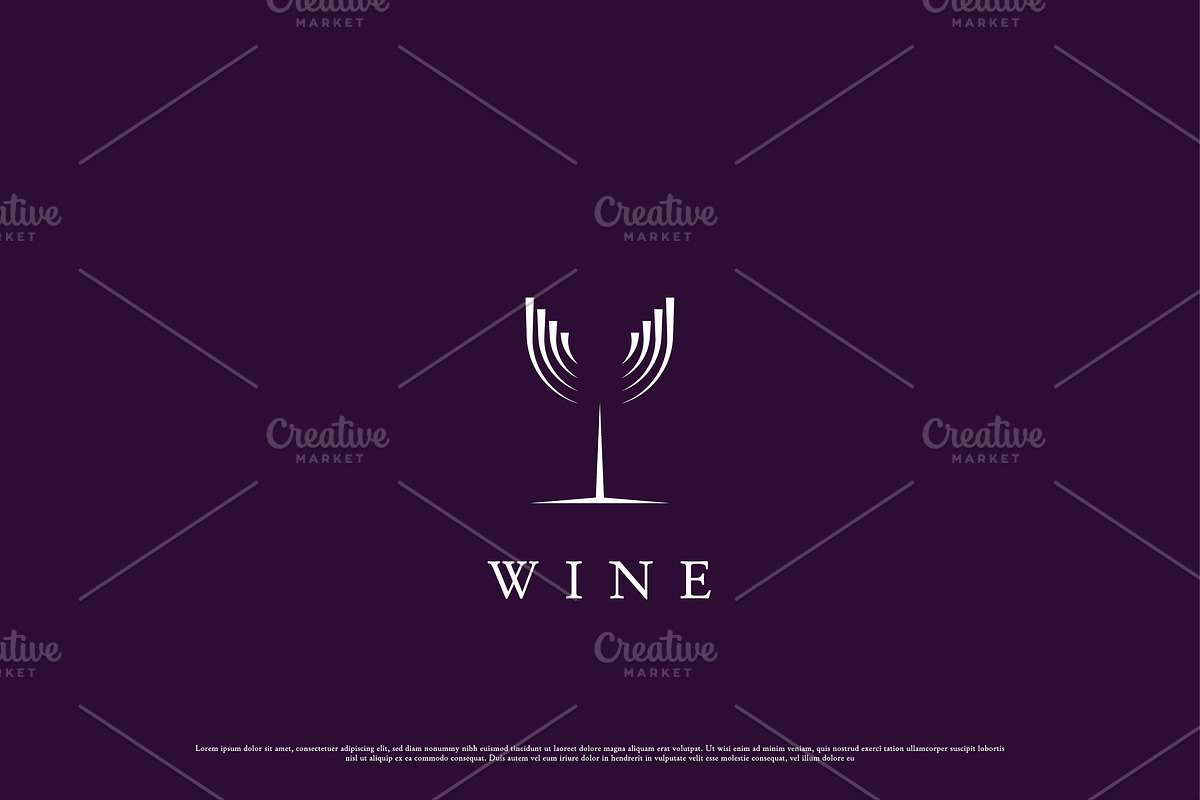 Wine Glass Silhouette Logo Design, a Branding & Logo Template by Morvana Crew