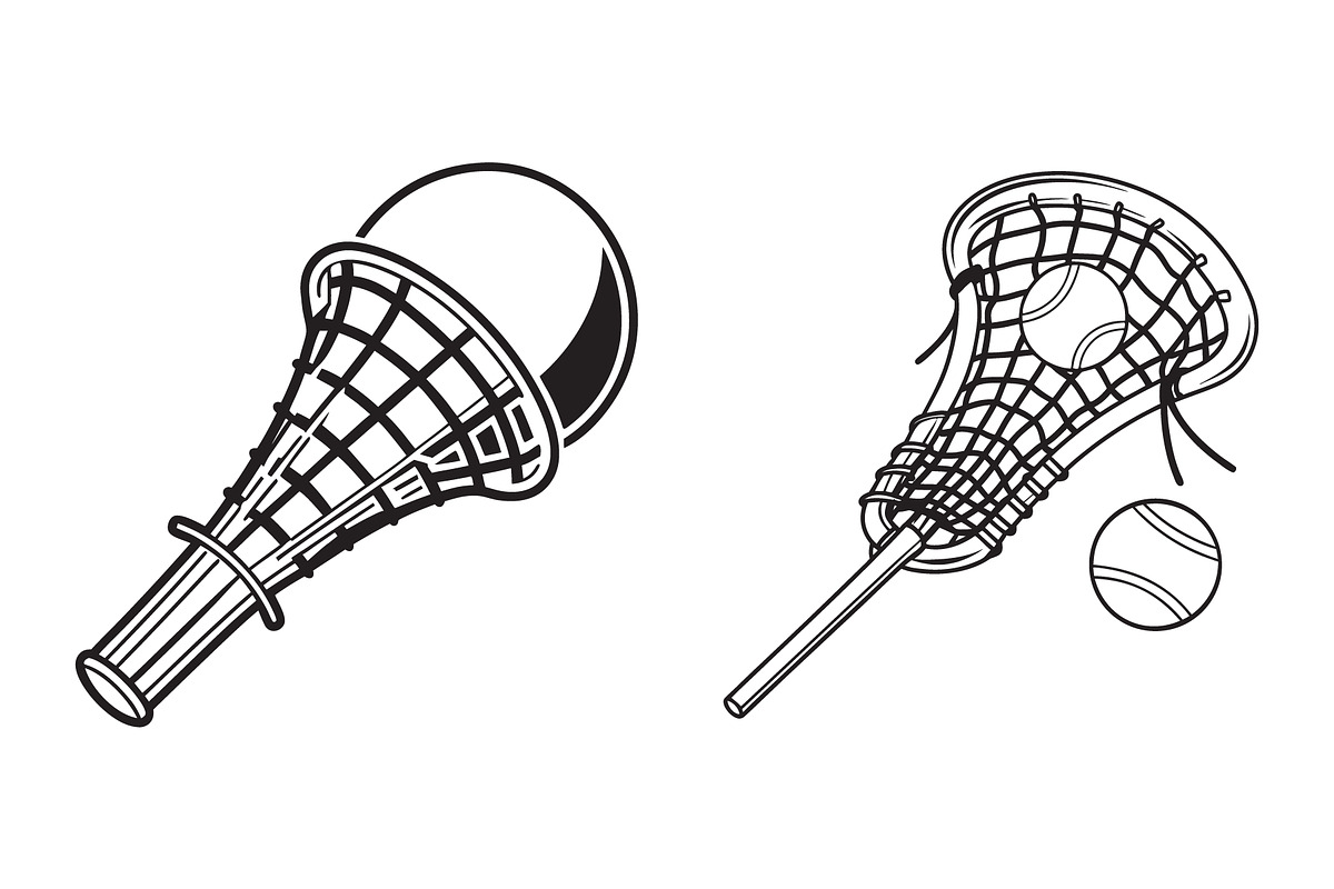 Lacrosse Stick and Ball Vectors, an Object Graphic by Billah Hub (Photo 2 of 3)