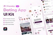 Friendzy - Dating App UI Kit, an UI Kit Template by Creative Perspective (Thumbnail 1 of 8)