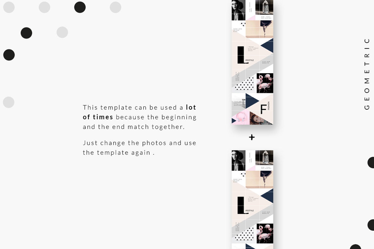 Instagram PUZZLE template -Geometric, a Social Media Template by CreativeFolks (Photo 6 of 6)