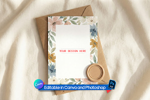 A6 Greeting Card Mockup