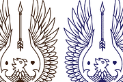 Mystical Bird with Arrow Vector, an Education Illustration by Tovarkovdesign (Thumbnail 5 of 9)