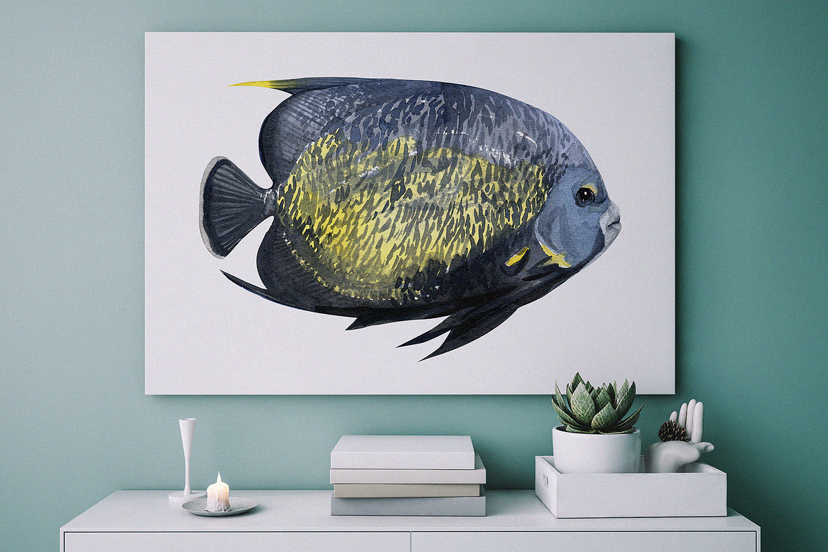 Watercolor tropical fish, an Animal Illustration by KatBranchArt (Photo 4 of 6)