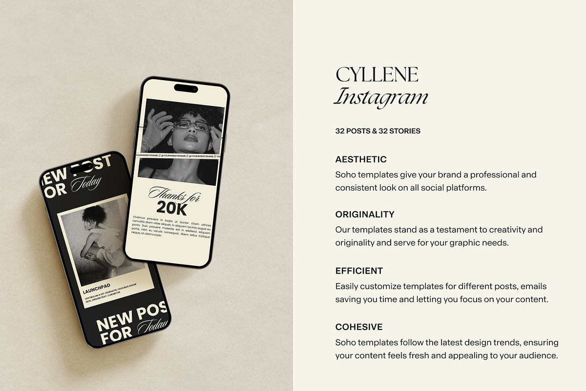 Cyllene | Canva SocialMedia Template, a Social Media Template by Lavinia Visuals (Photo 3 of 9)