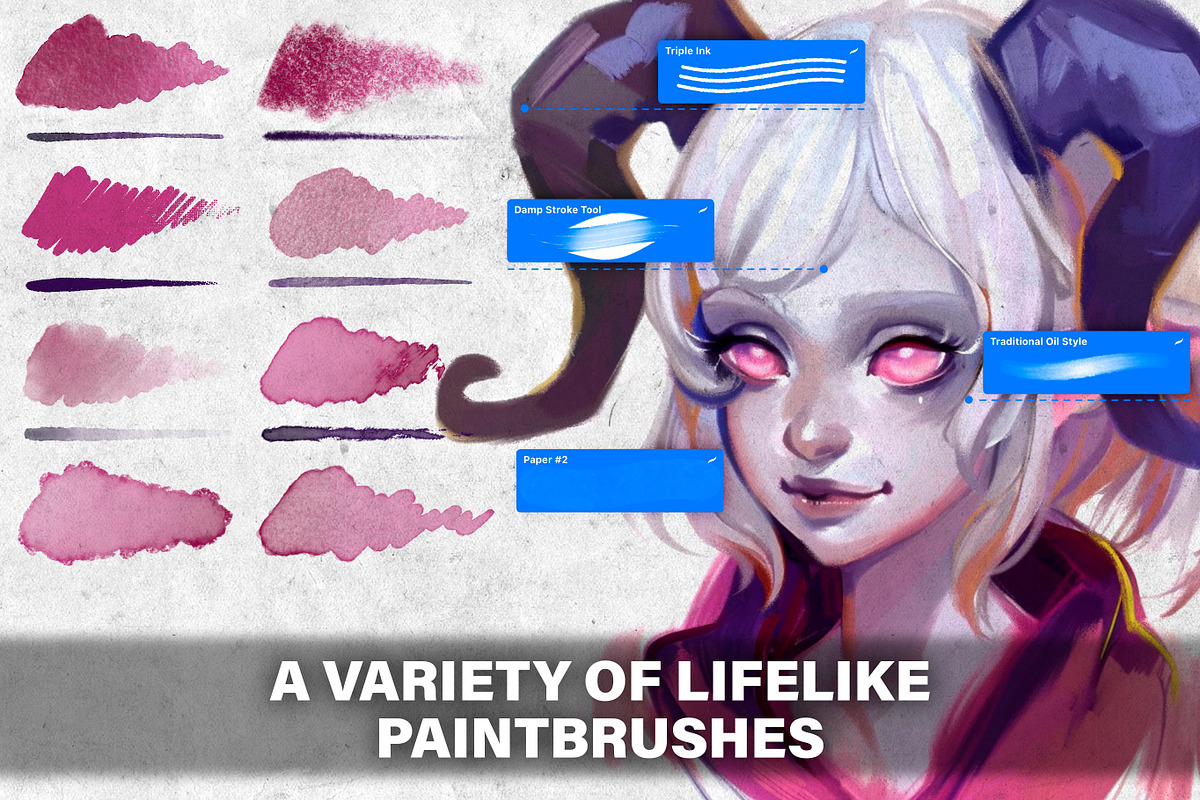 62 Cute Paing Studio For Procreate, a Brush Add-On by Nuclear Brushes (Photo 3 of 8)